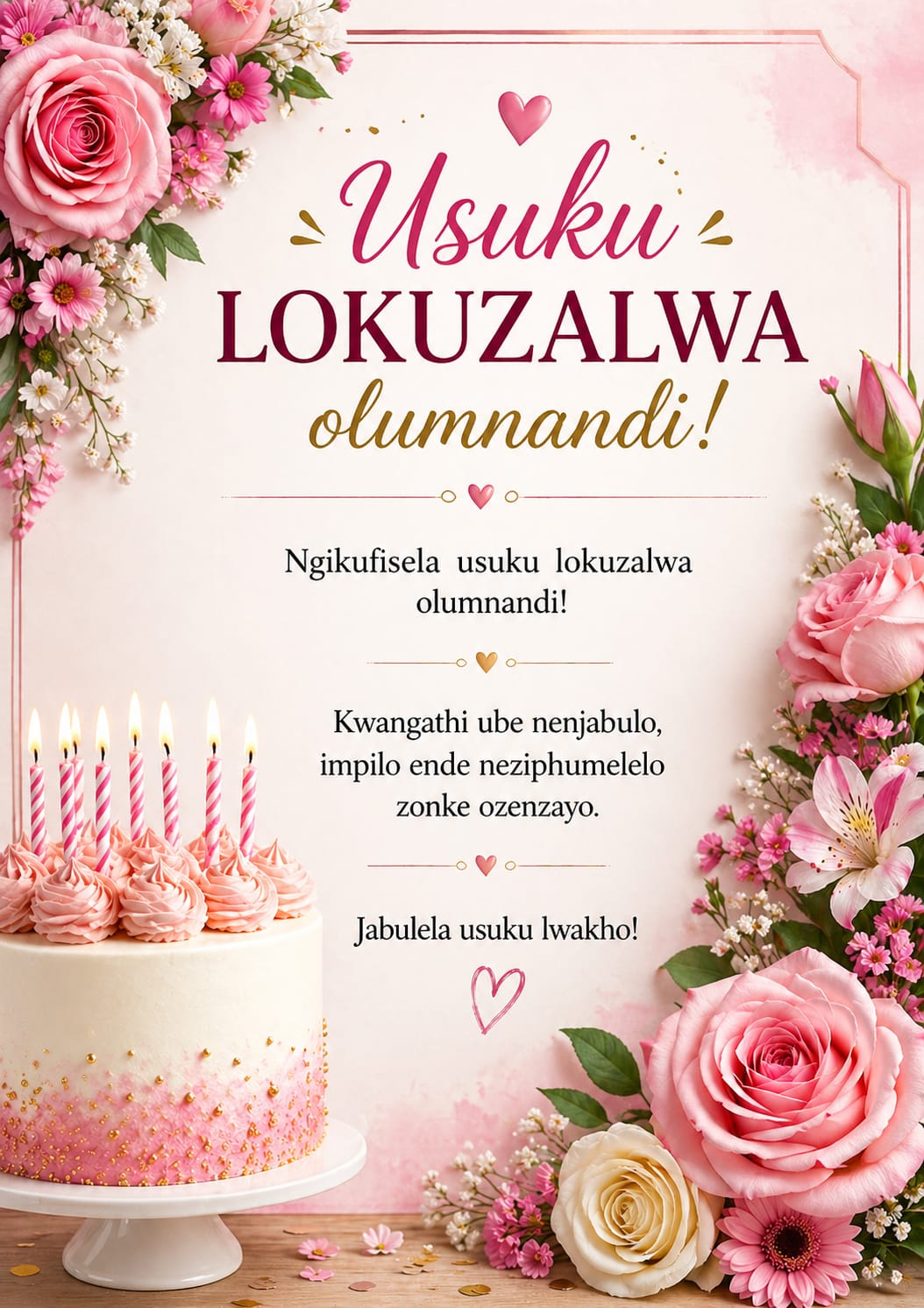 Happy Birthday Mom Aunty Grandmother Zulu